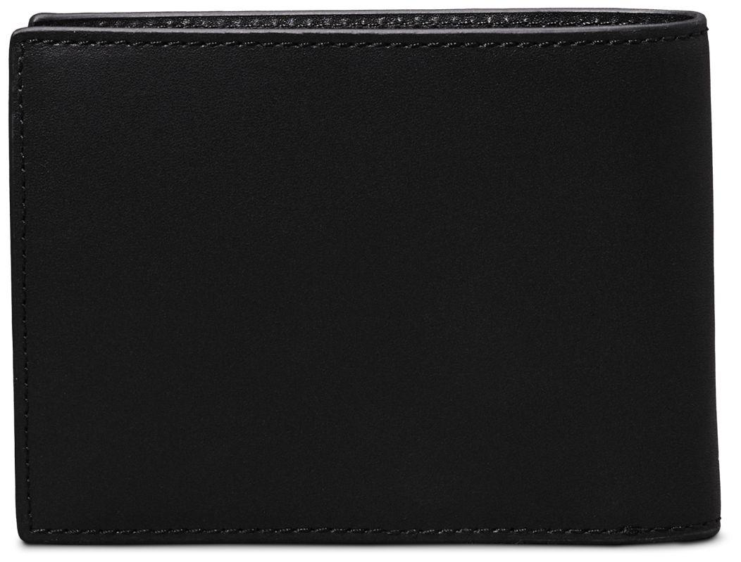 Lederbörse Calvin Klein Metal 10CC Coin Trifold schwarz Männer