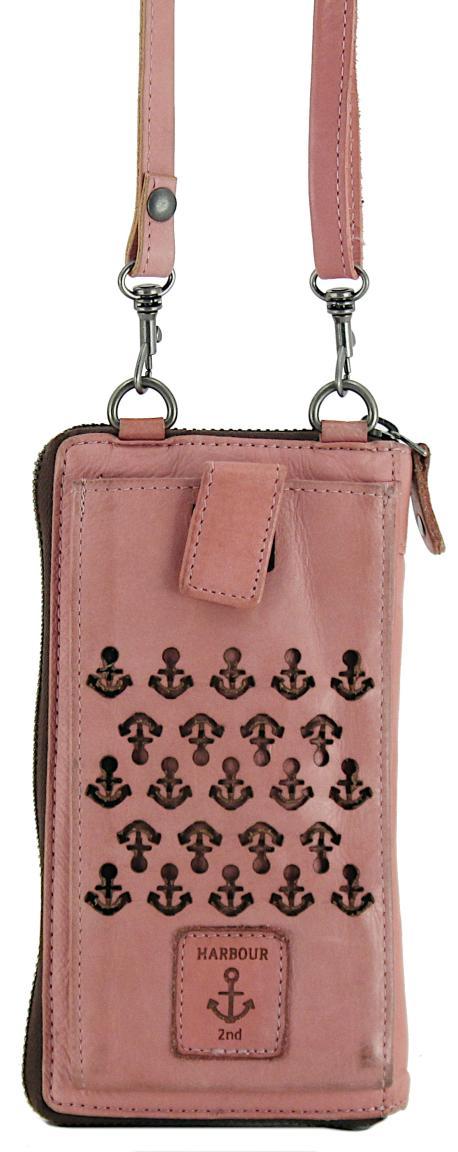 Lederbörse Crossover Harbour2nd Lina Cut Outs Anker Caramel Handytasche