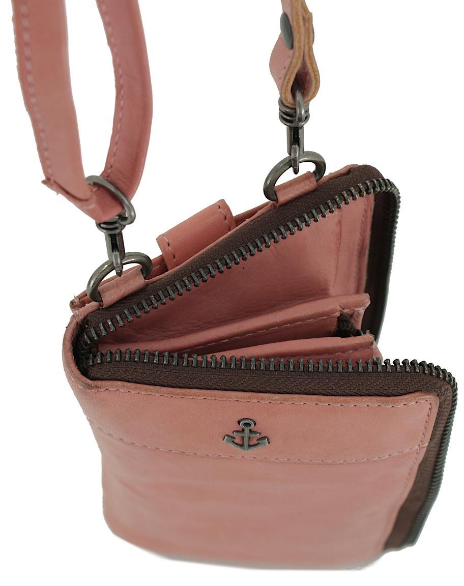 Lederbörse Crossover Harbour2nd Lina Cut Outs Anker Caramel Handytasche