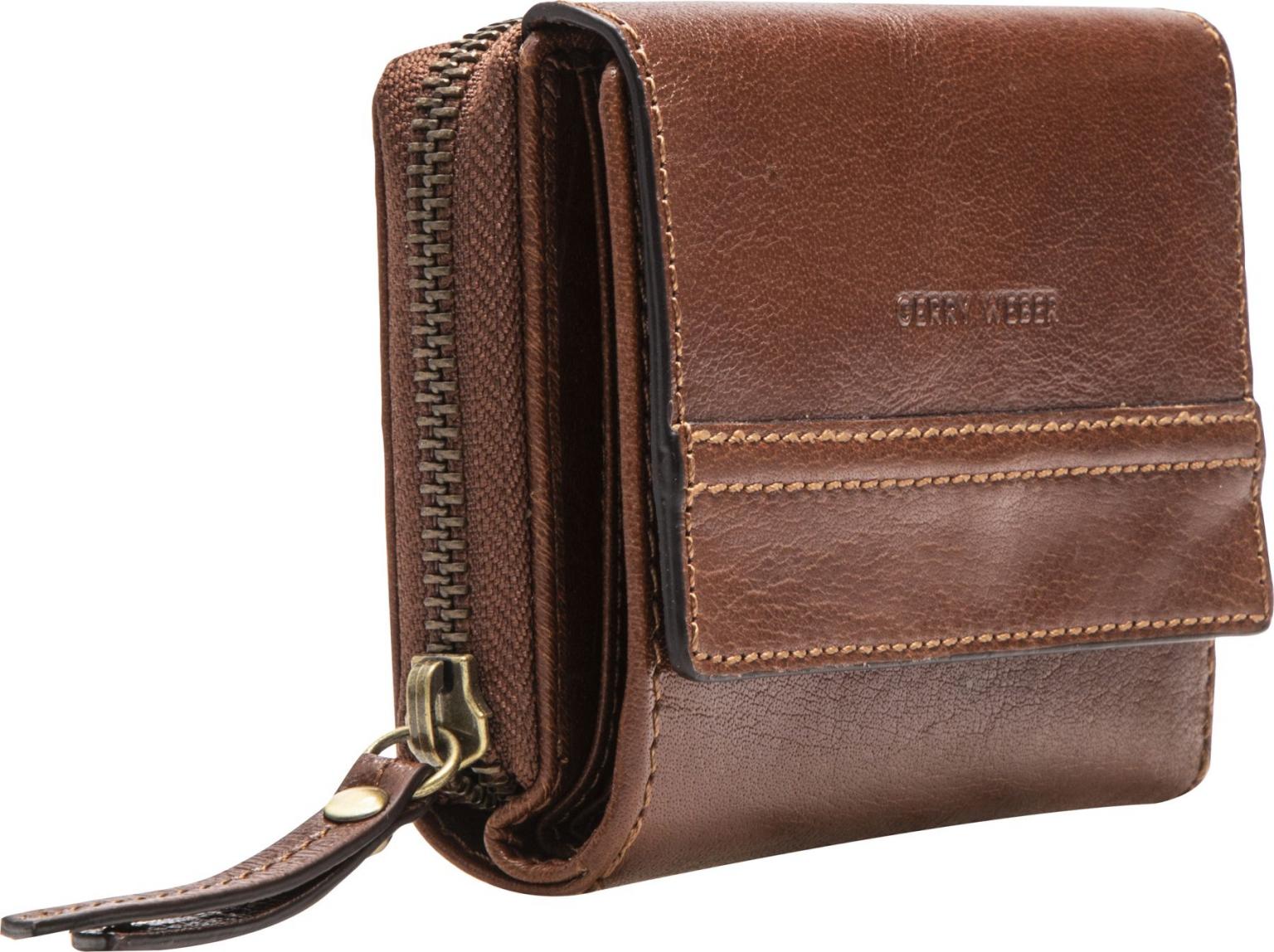 Lederbörse Damen Gerry Weber Lugano Medium Cognac gewachstes Büffelleder