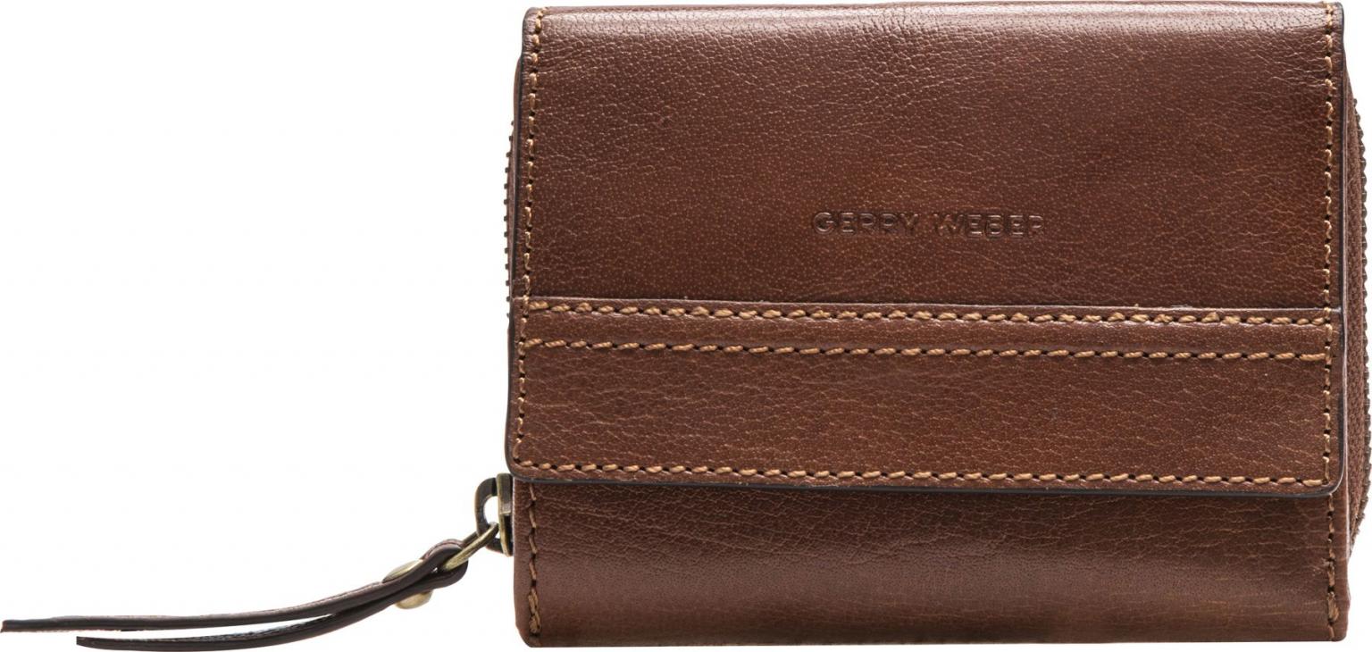 Lederbörse Damen Gerry Weber Lugano Medium Cognac gewachstes Büffelleder