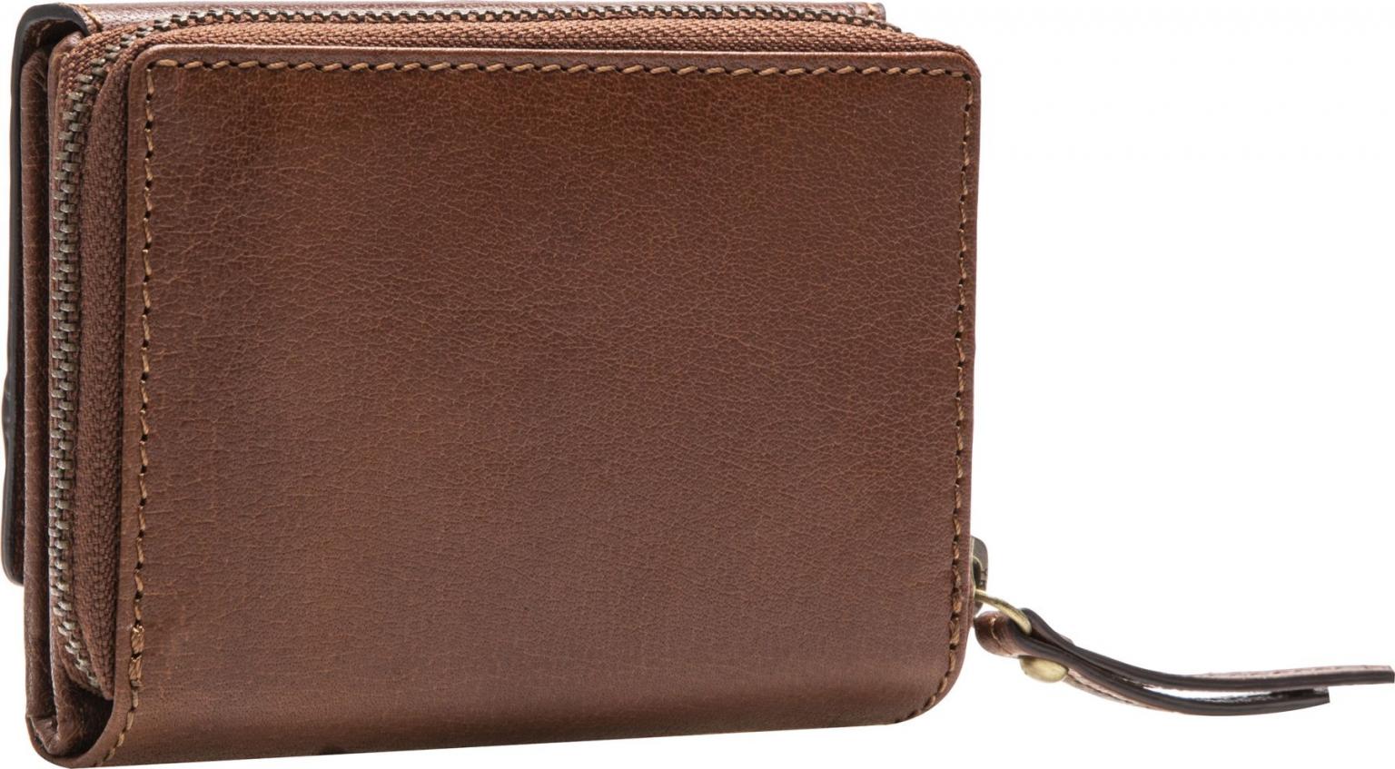 Lederbörse Damen Gerry Weber Lugano Medium Cognac gewachstes Büffelleder