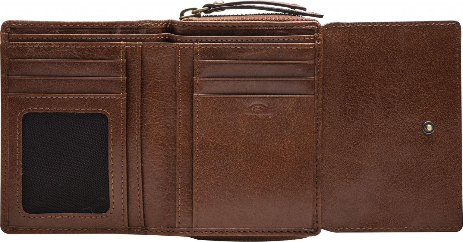 Lederbörse Damen Gerry Weber Lugano Medium Cognac gewachstes Büffelleder