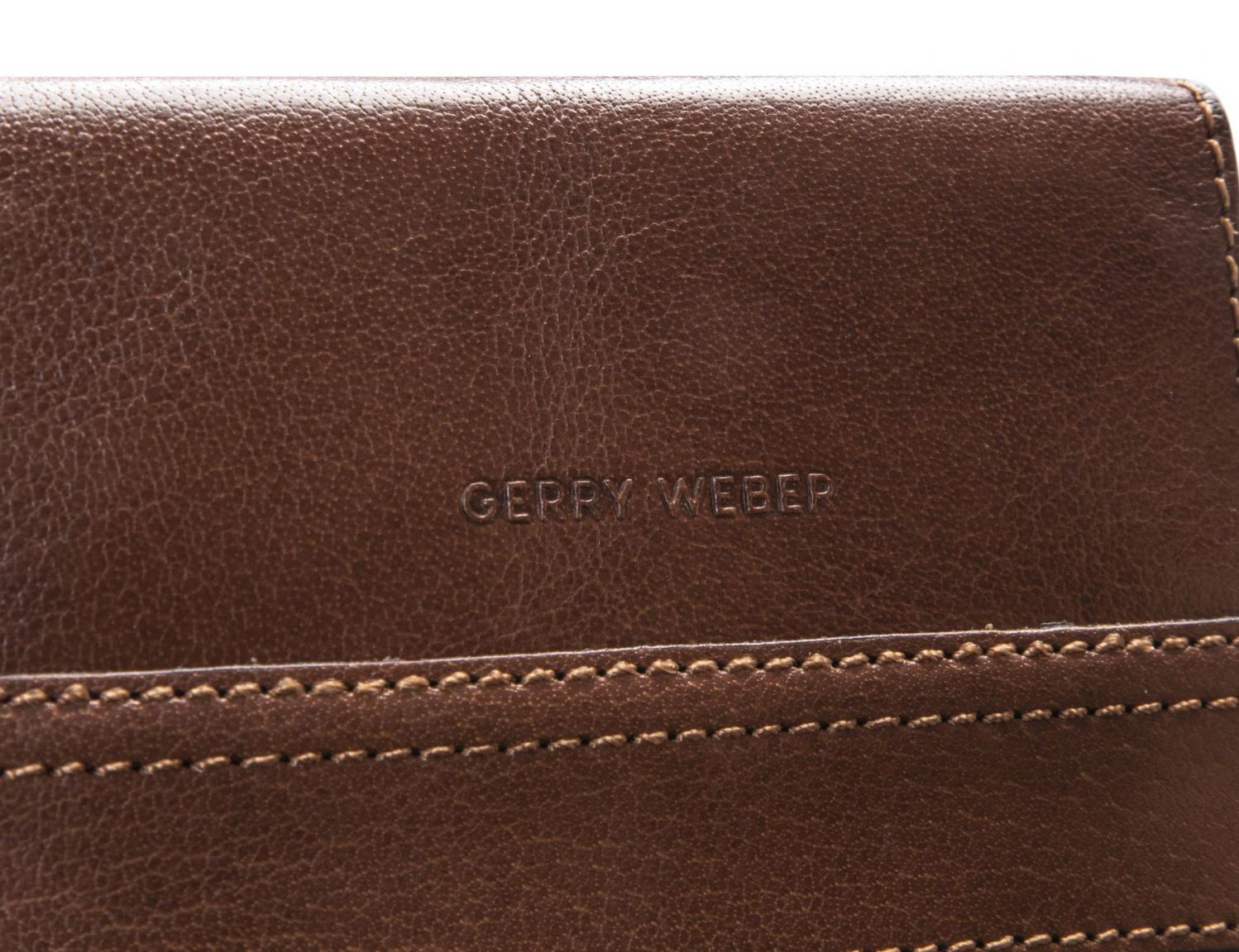 Lederbörse Damen Gerry Weber Lugano Medium Cognac gewachstes Büffelleder