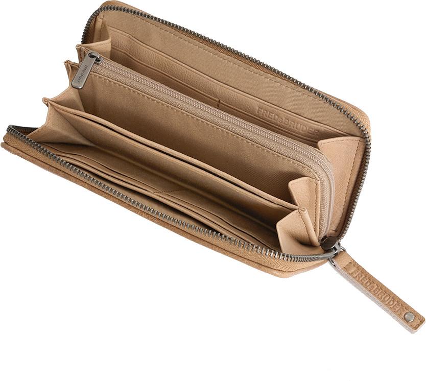 Lederbörse FREDsBRUDER Wallet Gürteltier Ziparound Caramel braun