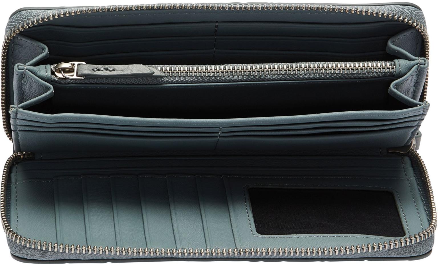 Lederbörse Krokooptik Gigi Liebeskind Berlin oxyd Graublau