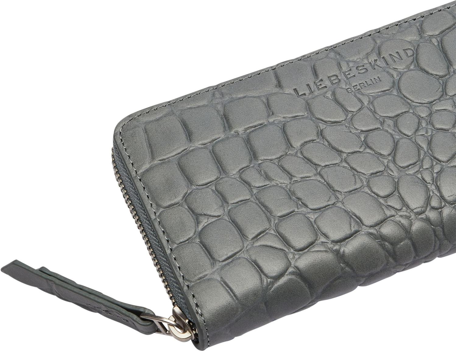 Lederbörse Krokooptik Gigi Liebeskind Berlin oxyd Graublau