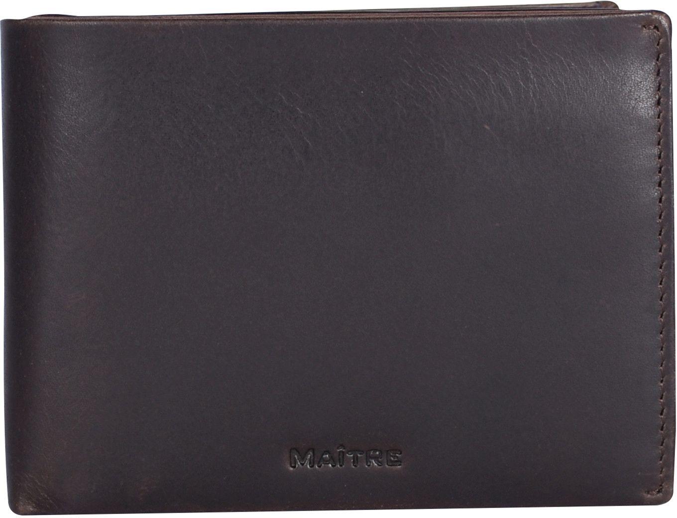 Lederbörse Maitre Galbert Birkheim Billfold Dark Brown Matt Vintage