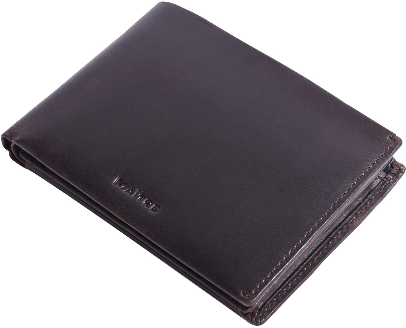 Lederbörse Maitre Galbert Birkheim Billfold Dark Brown Matt Vintage