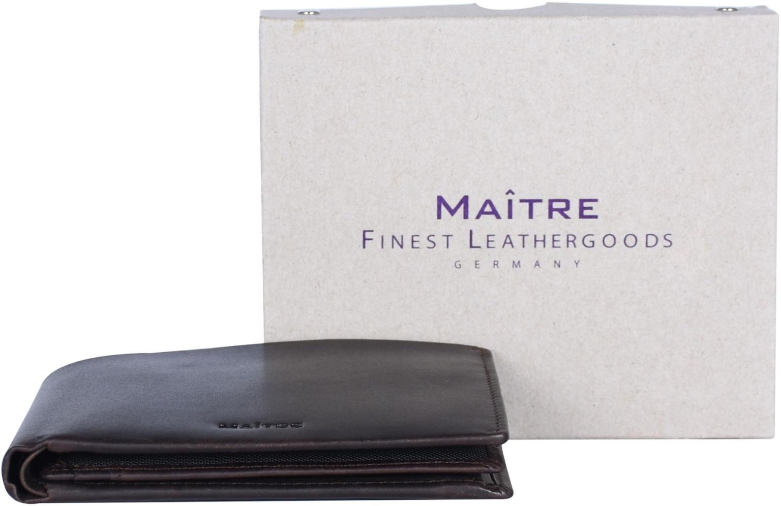 Lederbörse Maitre Galbert Birkheim Billfold Dark Brown Matt Vintage