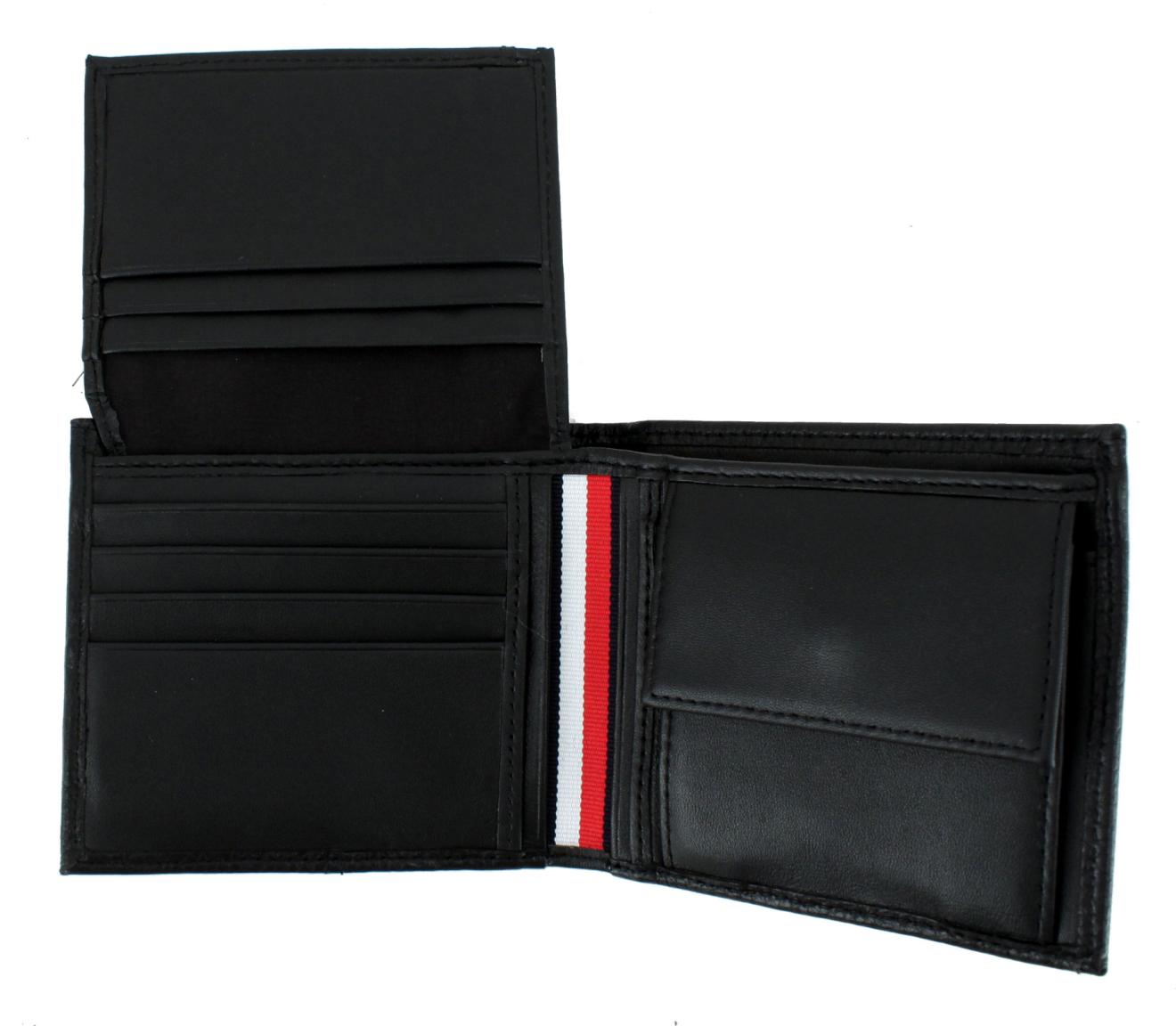 Lederbörse Tommy Hilfiger Premium Leather Black CC Flap and Coin 