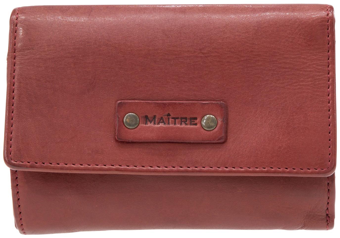 Lederbörse Vintage Maitre Steinbach Doris Red Überschlag