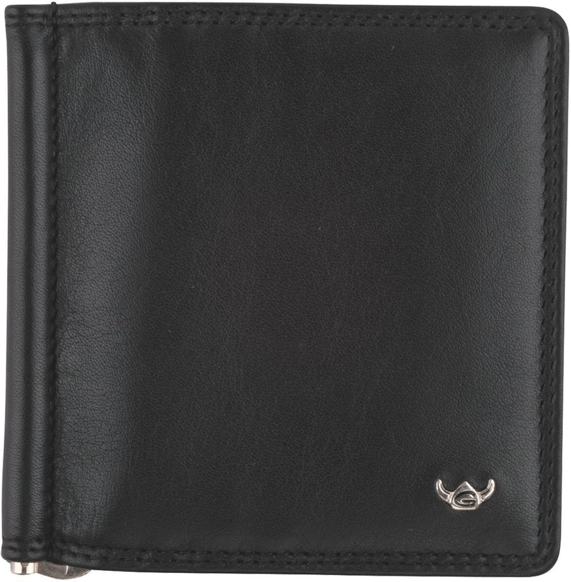 Lederbörse mit Geldspange Golden Head Polo Black Rind Nappa Safe