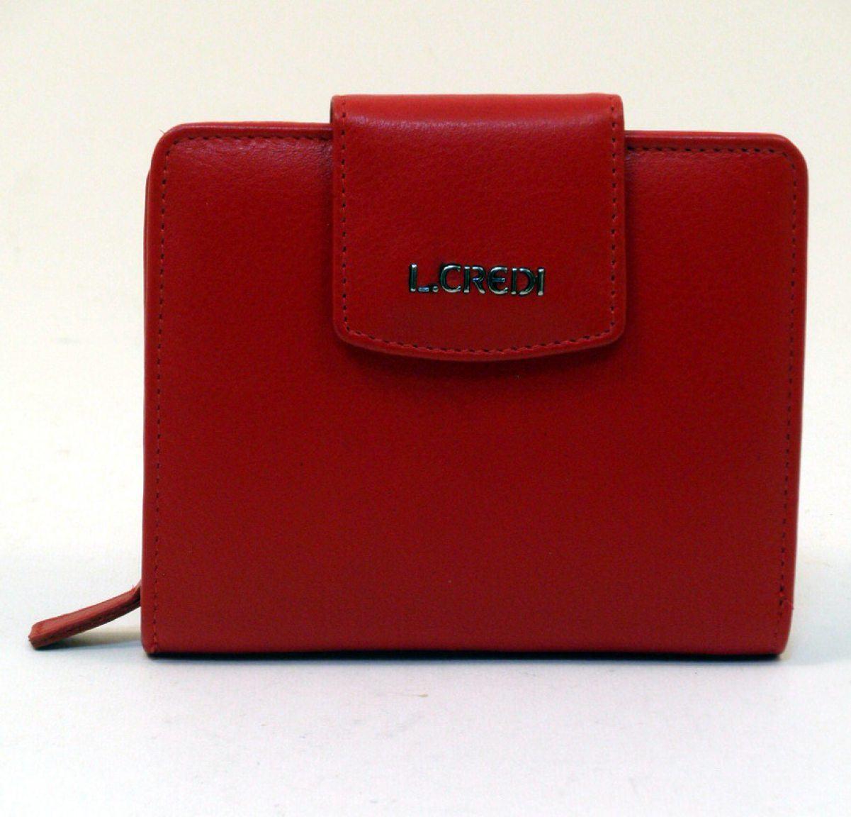Ledergeldtasche L.Credi Damen rot