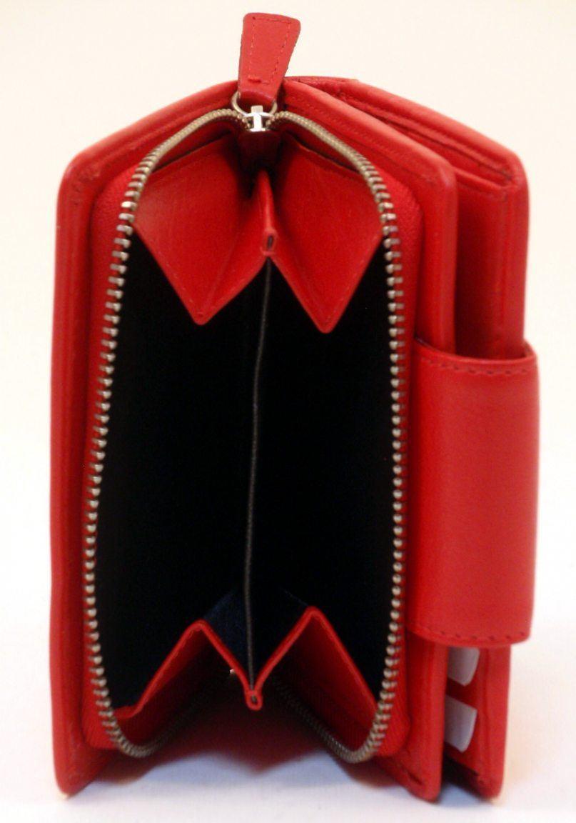 Ledergeldtasche L.Credi Damen rot