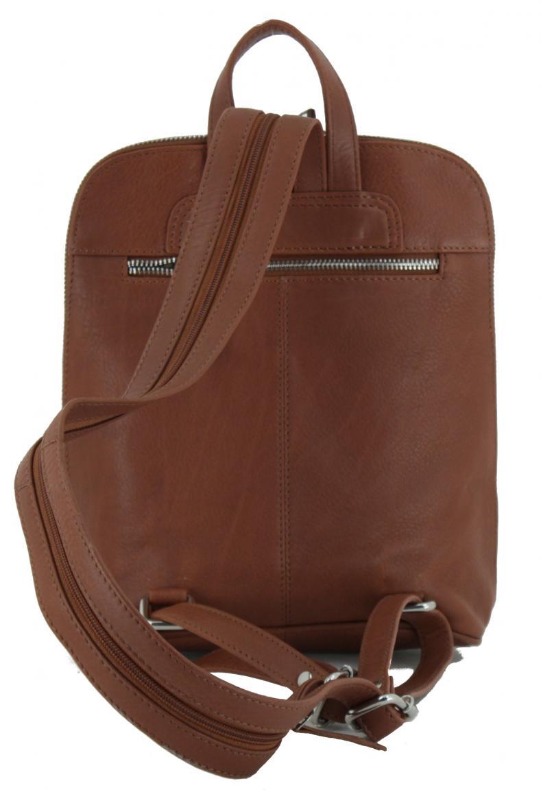 Lederrucksack 365 d.a.y.s Isa Red dunkelrot Vintage Zipper