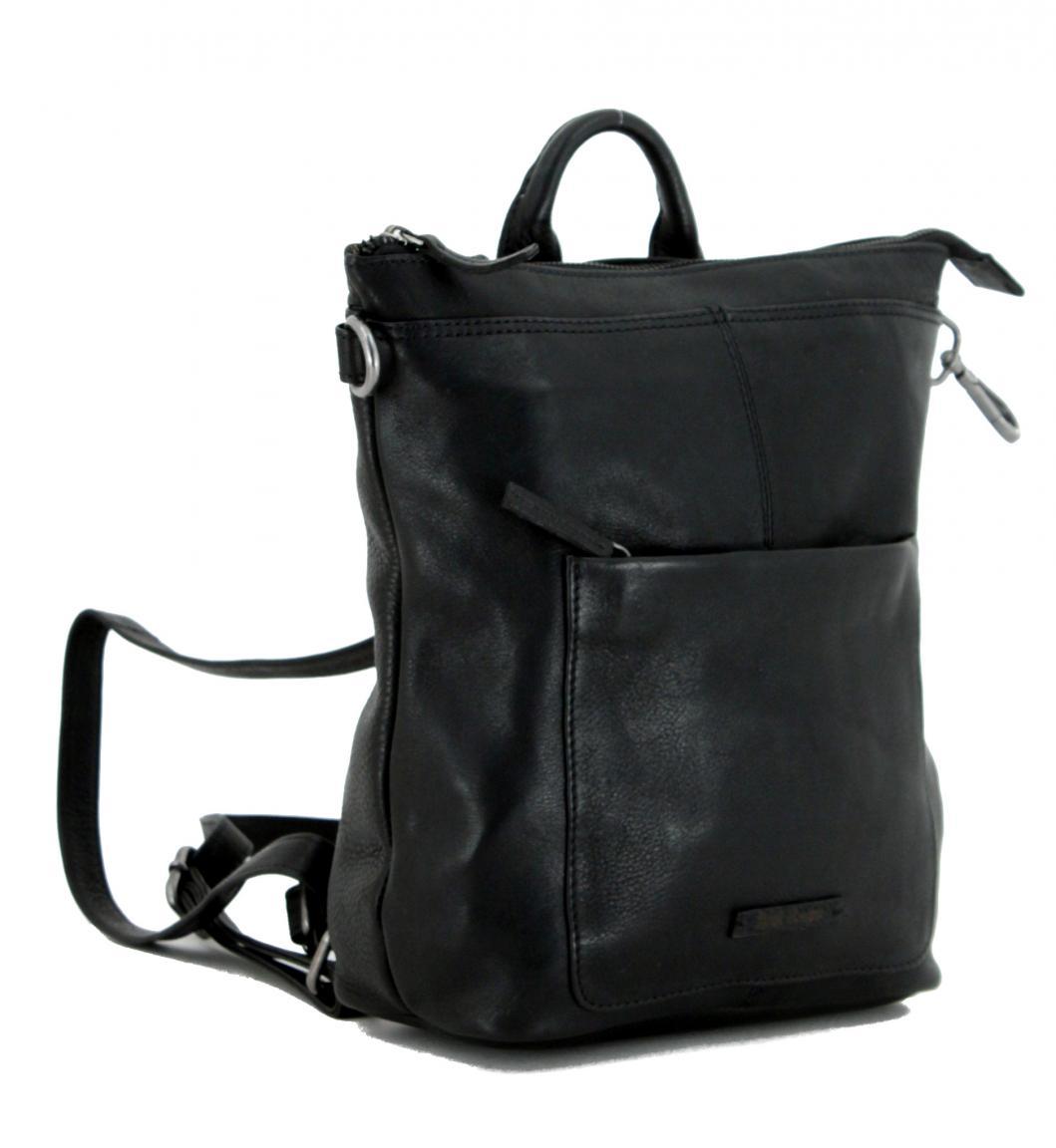 Lederrucksack Charly 365 d.a.y.s Black schwarz Vintage