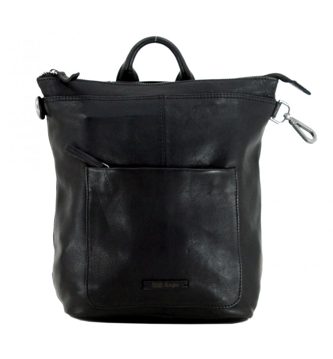 Lederrucksack Charly 365 d.a.y.s Black schwarz Vintage