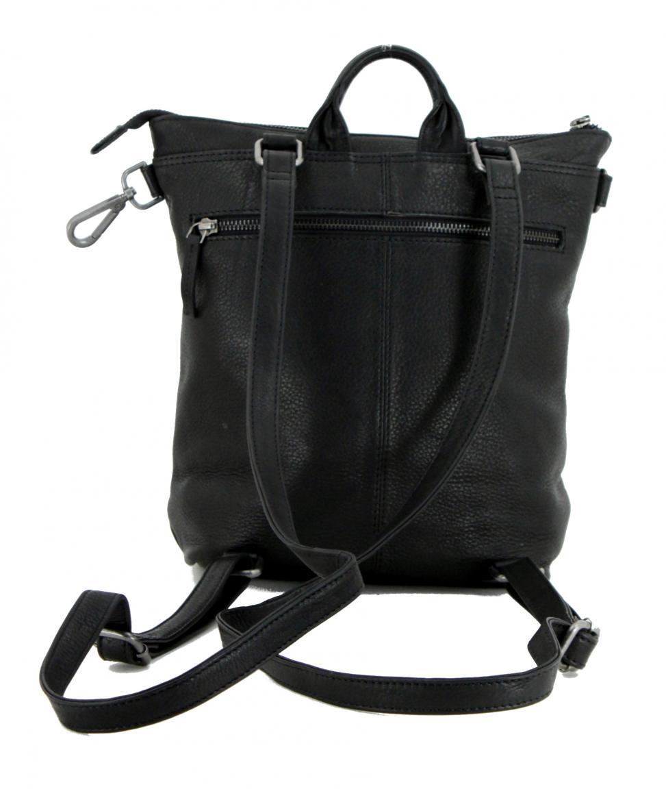 Lederrucksack Charly 365 d.a.y.s Black schwarz Vintage