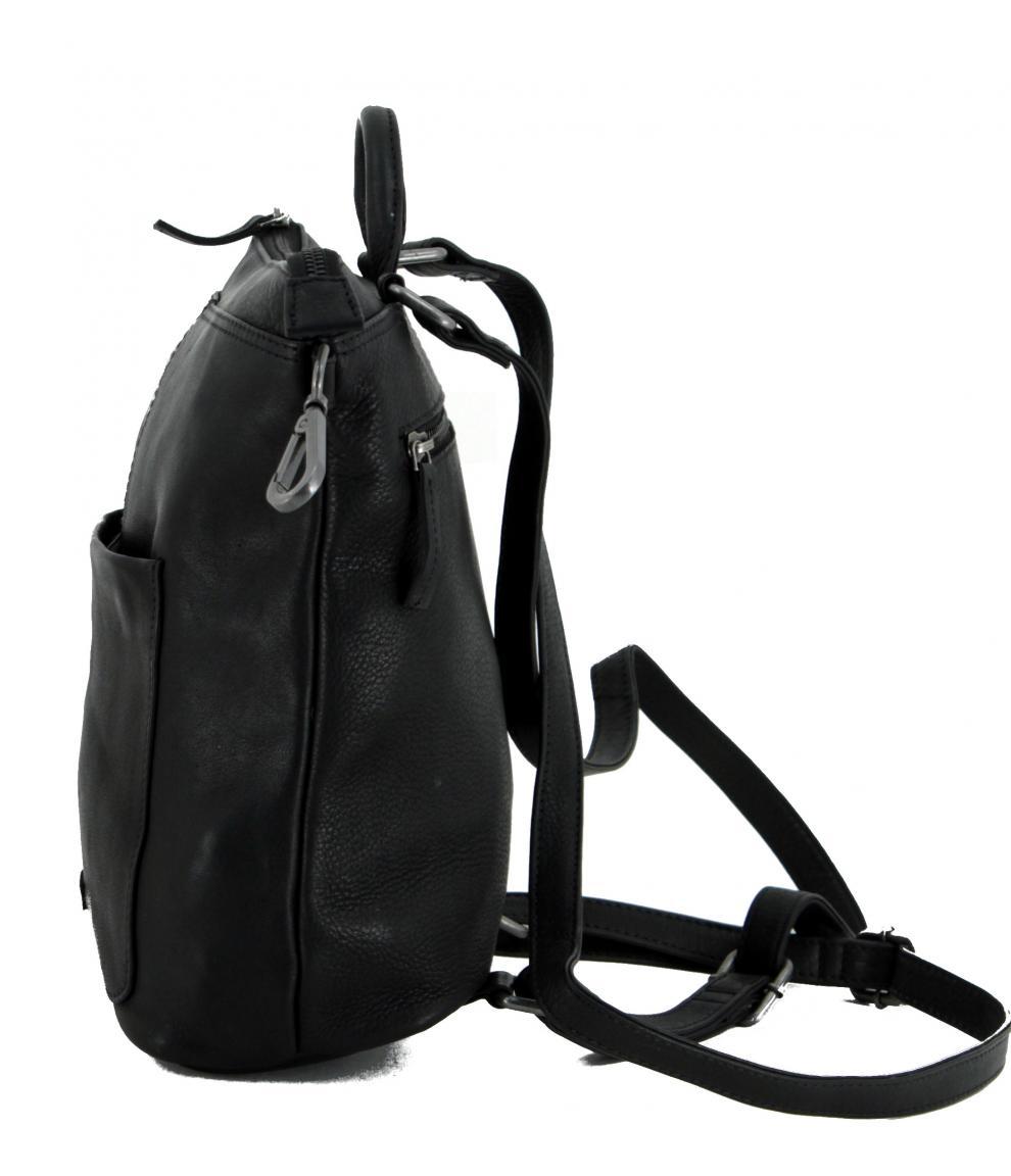 Lederrucksack Charly 365 d.a.y.s Black schwarz Vintage