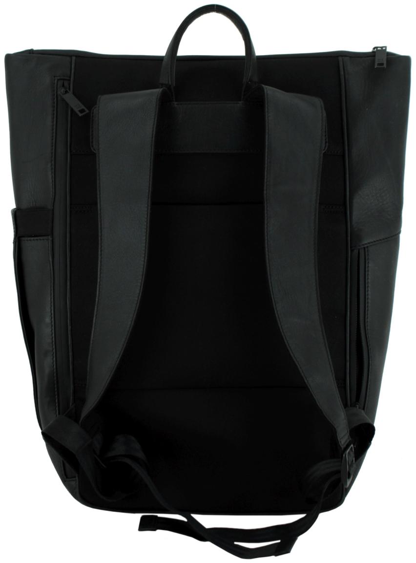 Lederrucksack Harbour 2nd City Lights Dundee schwarz