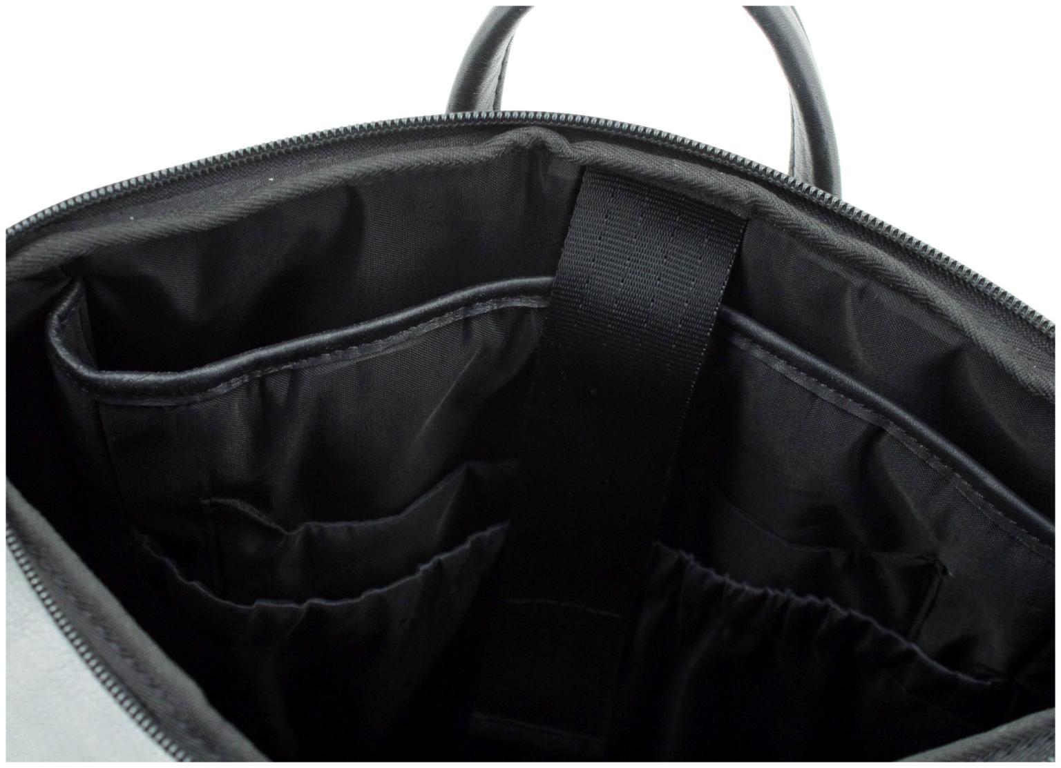 Lederrucksack Harbour 2nd City Lights Dundee schwarz