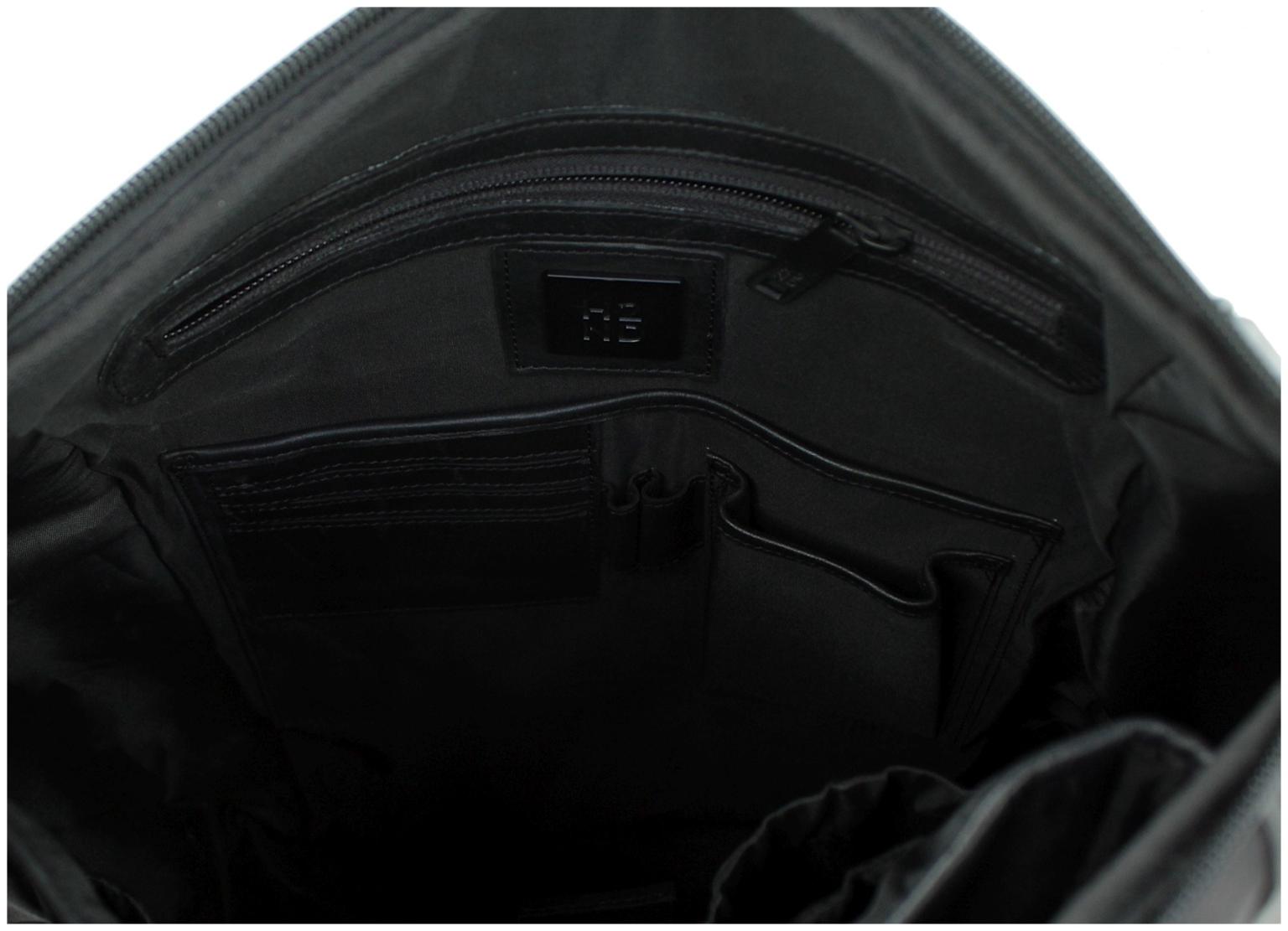 Lederrucksack Harbour 2nd City Lights Dundee schwarz