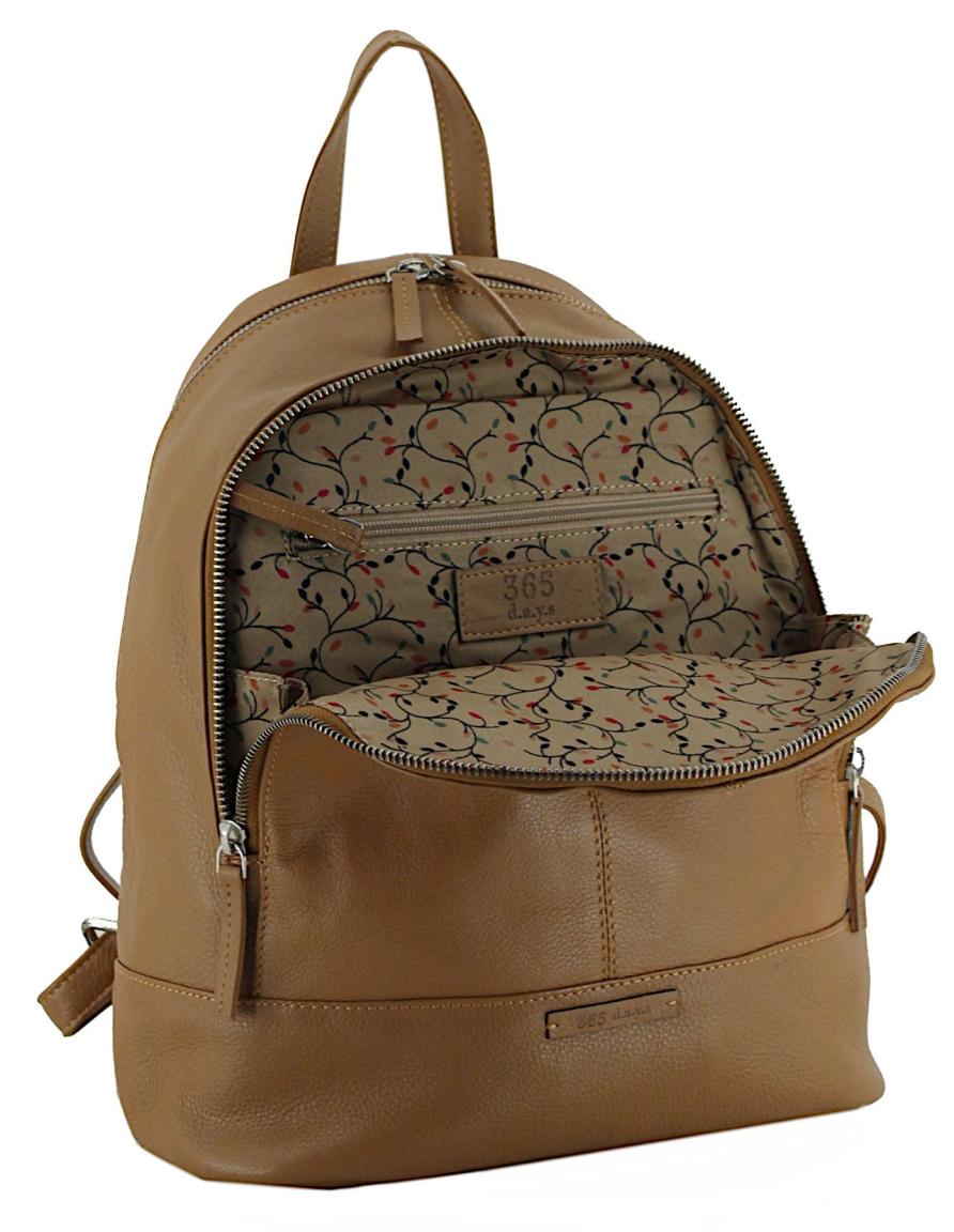 Lederrucksack Heidrun 365 d.a.y.s Navy Blau teilbare Schulterriemen