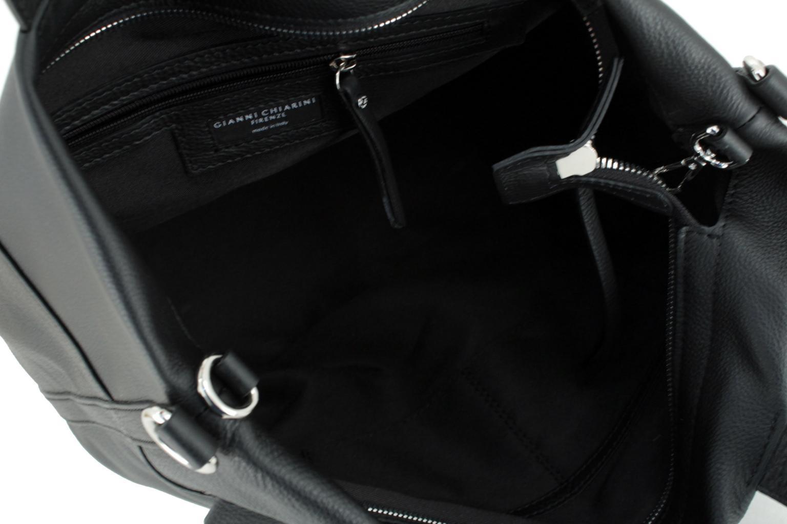Ledershopper Gianni Chiarini Duna schwarz genarbt Riemen