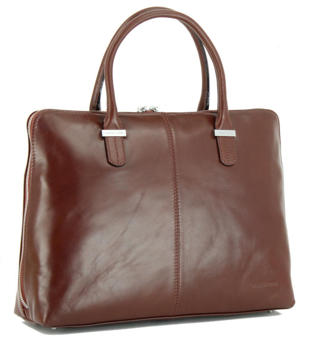 Ledertasche Claudio Ferrici Business Laptop Tablet braun