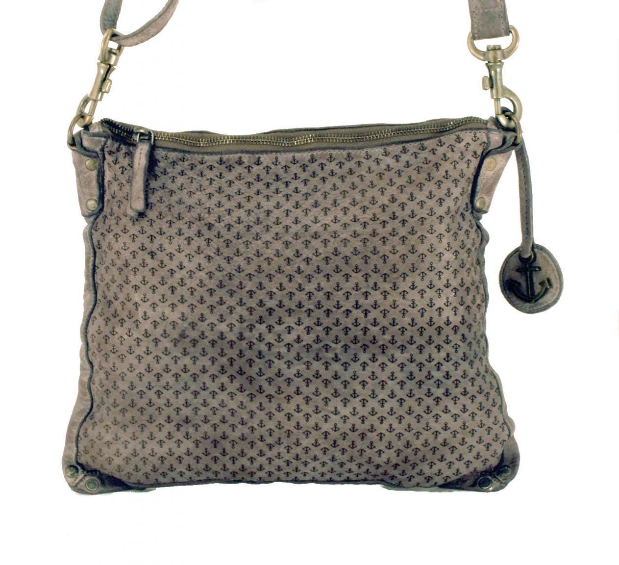 Ledertasche Vintage Ankerprägung Harbour 2nd Viktoria olive