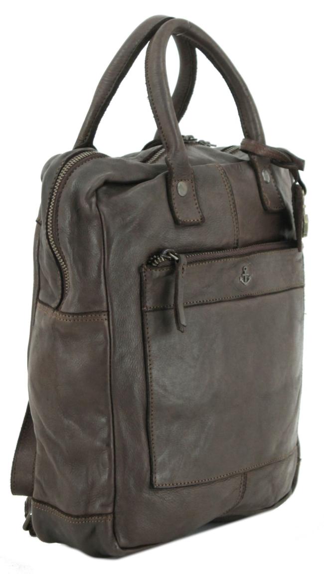 Lederucksack mit Tragegriff Harbour 2nd Mika Brown Vintage 