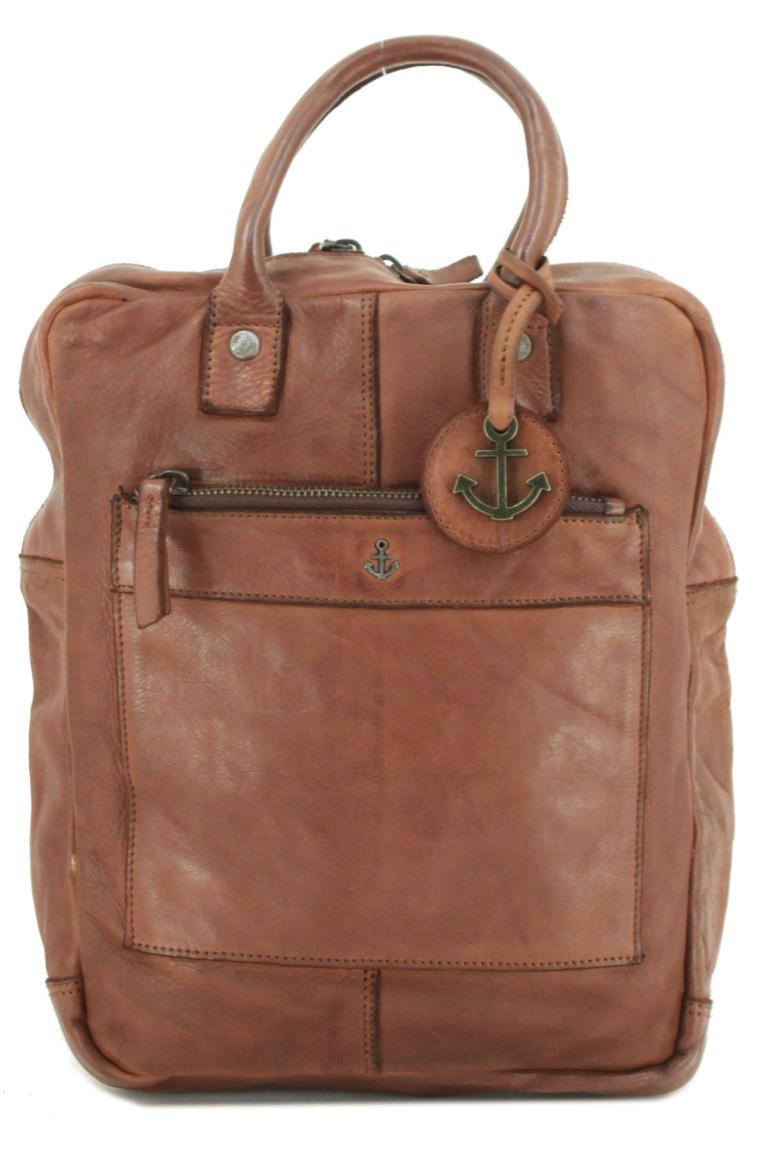 Lederucksack mit Tragegriff Harbour 2nd Mika Brown Vintage 