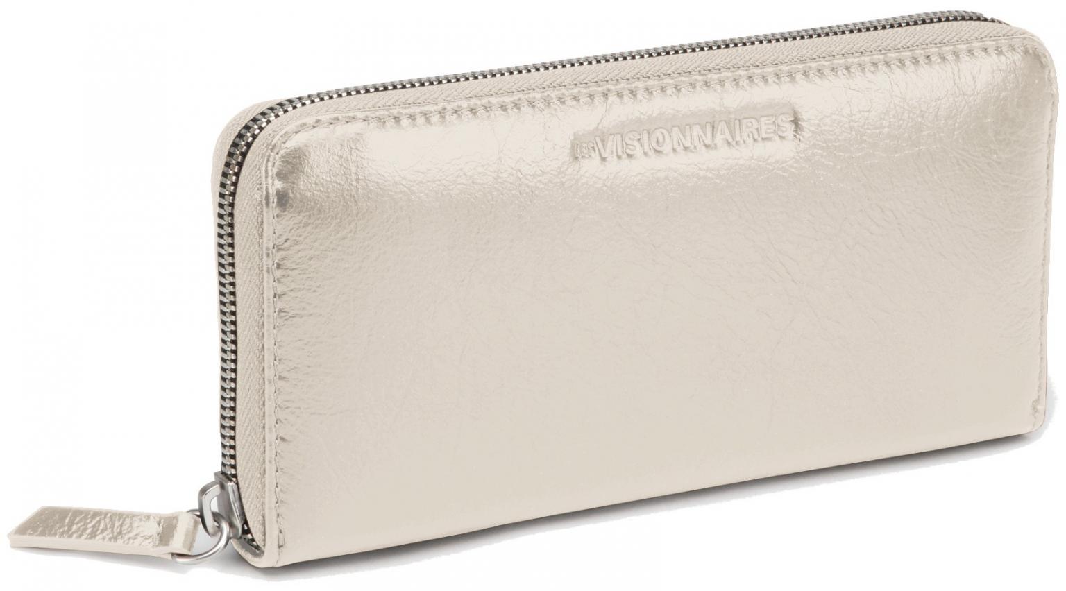 Lederwallet hellbeige Lily Glossy Glanzfinish Les Visionnaires 