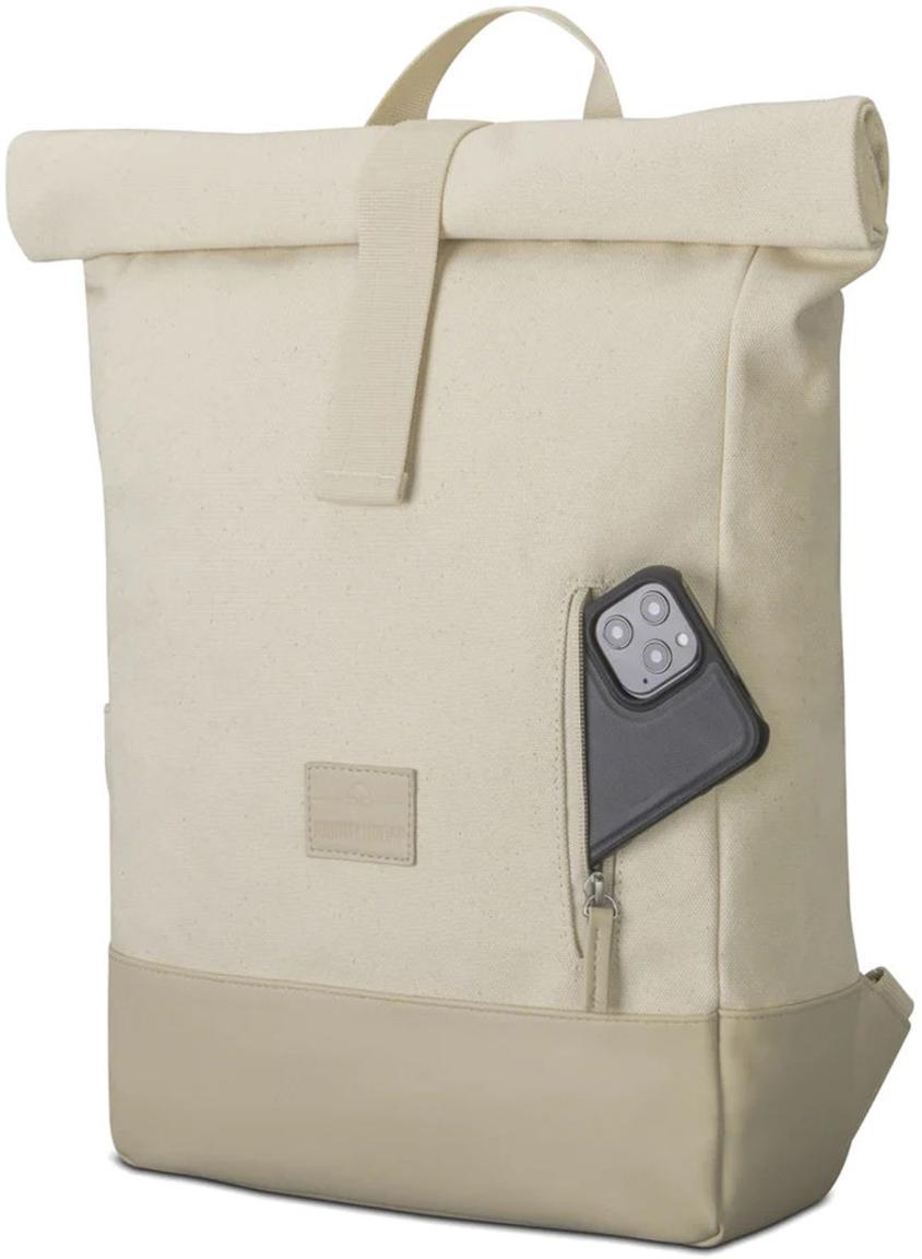 Leinenlook Daypack Cream Adam Medium Johnny Urban waterresistant vegane Details