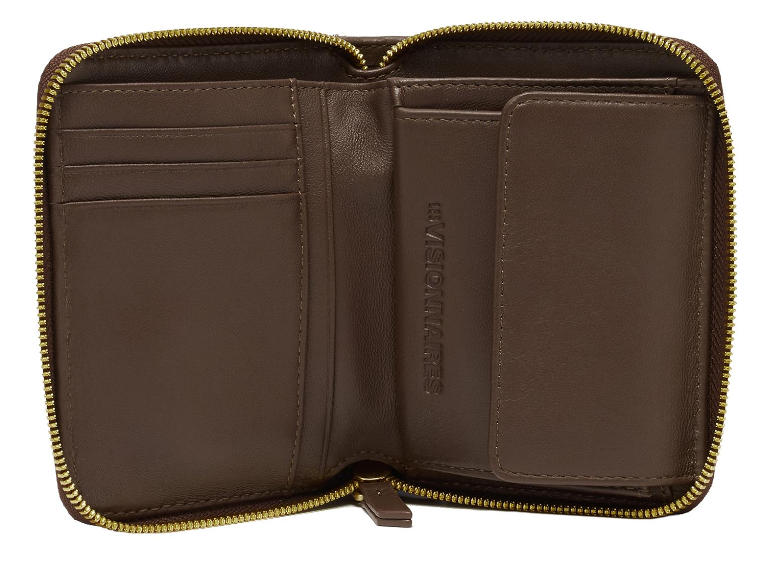 Les Visionnaires Geldbörse Elina Weave Silky dunkelbraun