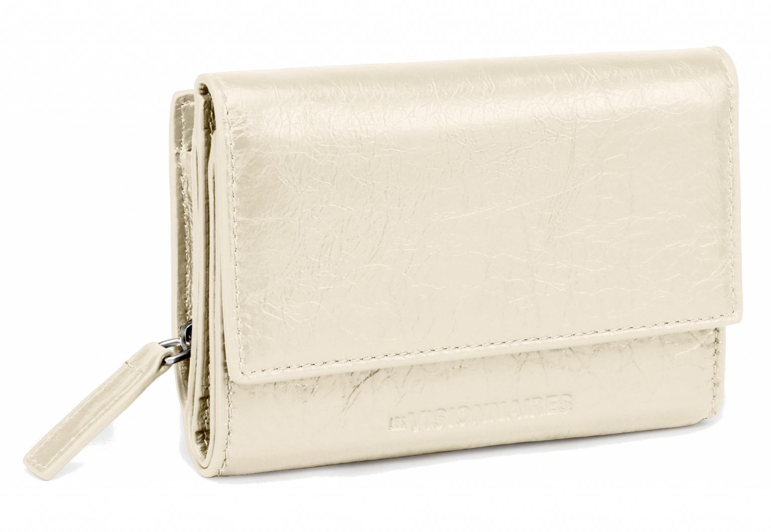 Les Visionnaires Geldbörse Glanzfinish Lisa Glossy Off White
