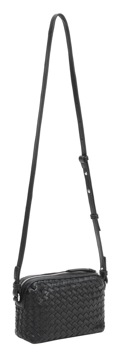 Les Visionnaires Umhängetasche Lynn Weave Silky schwarz Flechtoptik