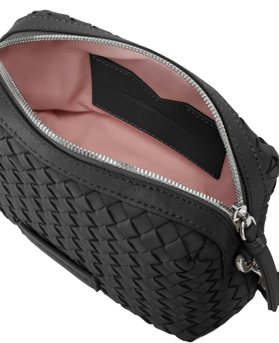 Les Visionnaires Umhängetasche Lynn Weave Silky schwarz Flechtoptik