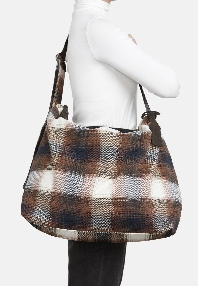 Les Visionnaires Weekender Maxime Check Karomuster braun dunkelblau