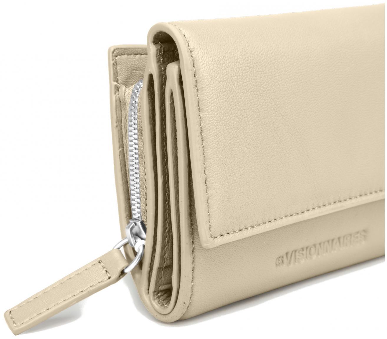 Les Visionnaires hellbeige Off White Geldtasche Lisa Silky Lammleder