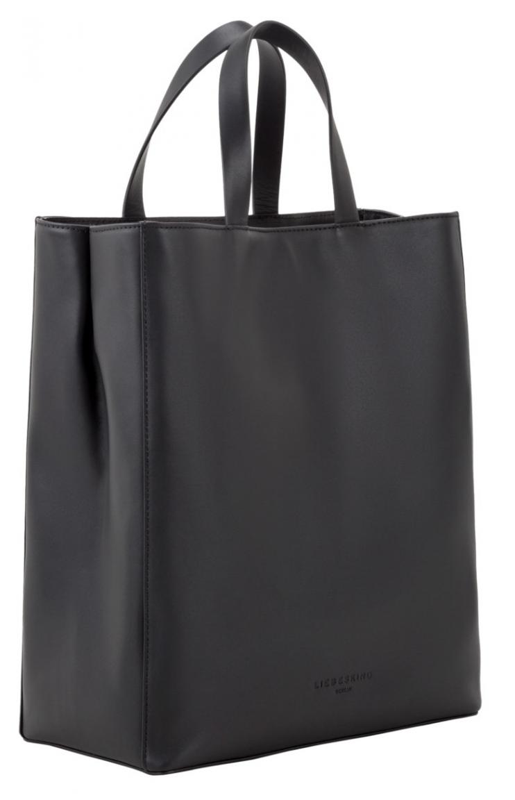 Liebeskind Berlin Tote Bag schwarz Logo Paper Glattleder
