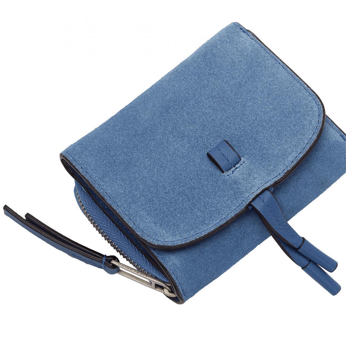 Liebeskind Berlin blau Fab Suede Pablita Überschlagbörse Retro Denim