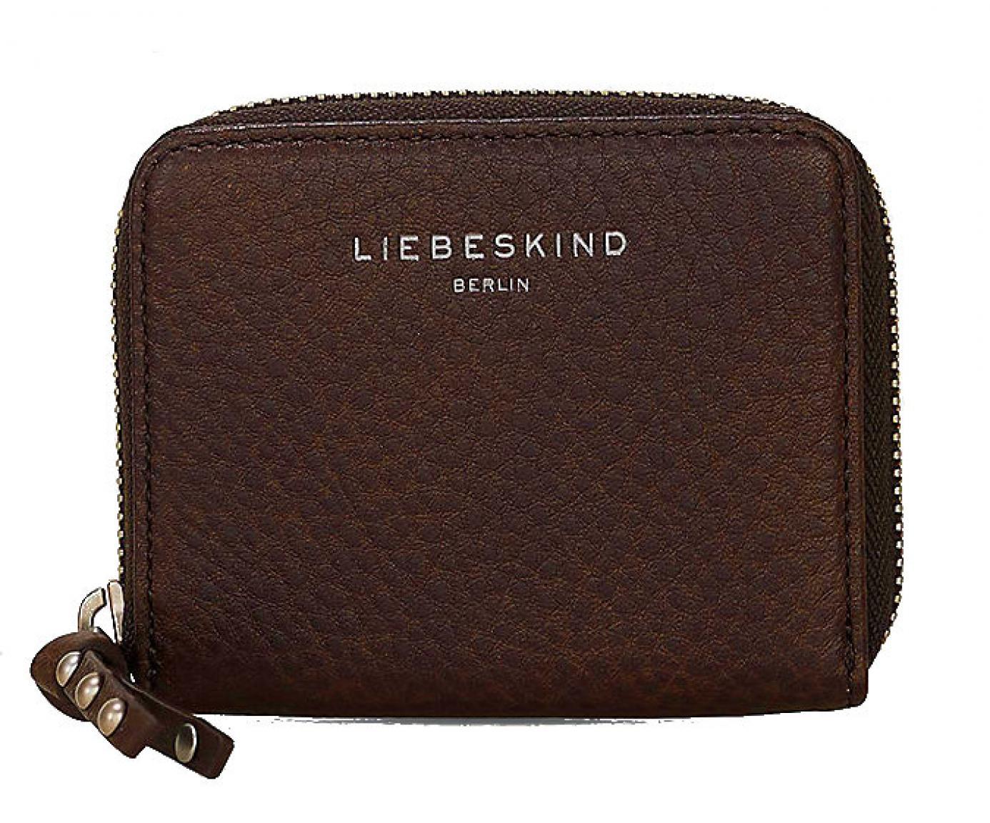 Liebeskind Etui Zip Leder DotH7 Coca Milled Dunkelbraun