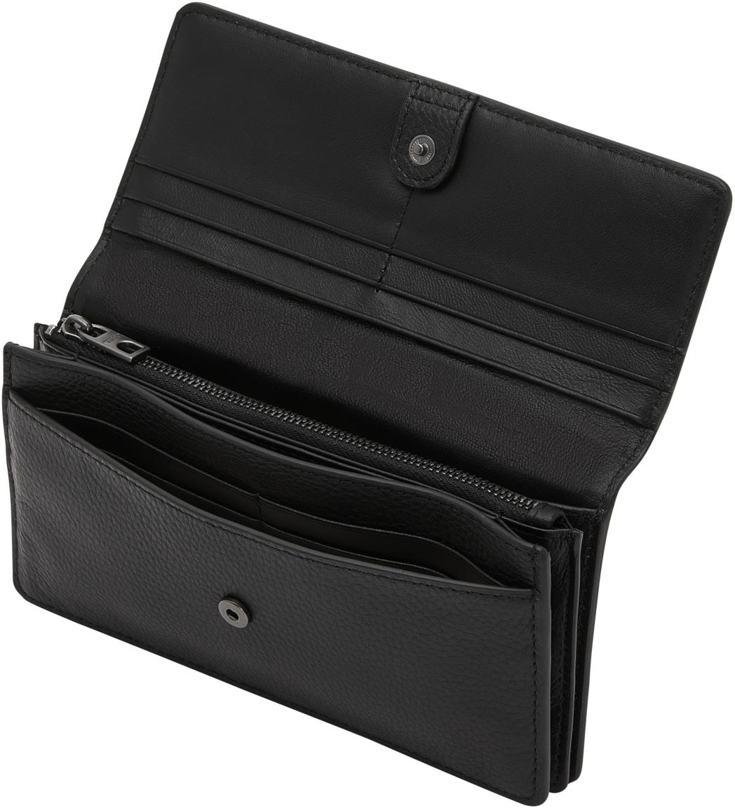 Liebeskind Grey 5 Slam schwarz Brieftasche genarbtes Leder 