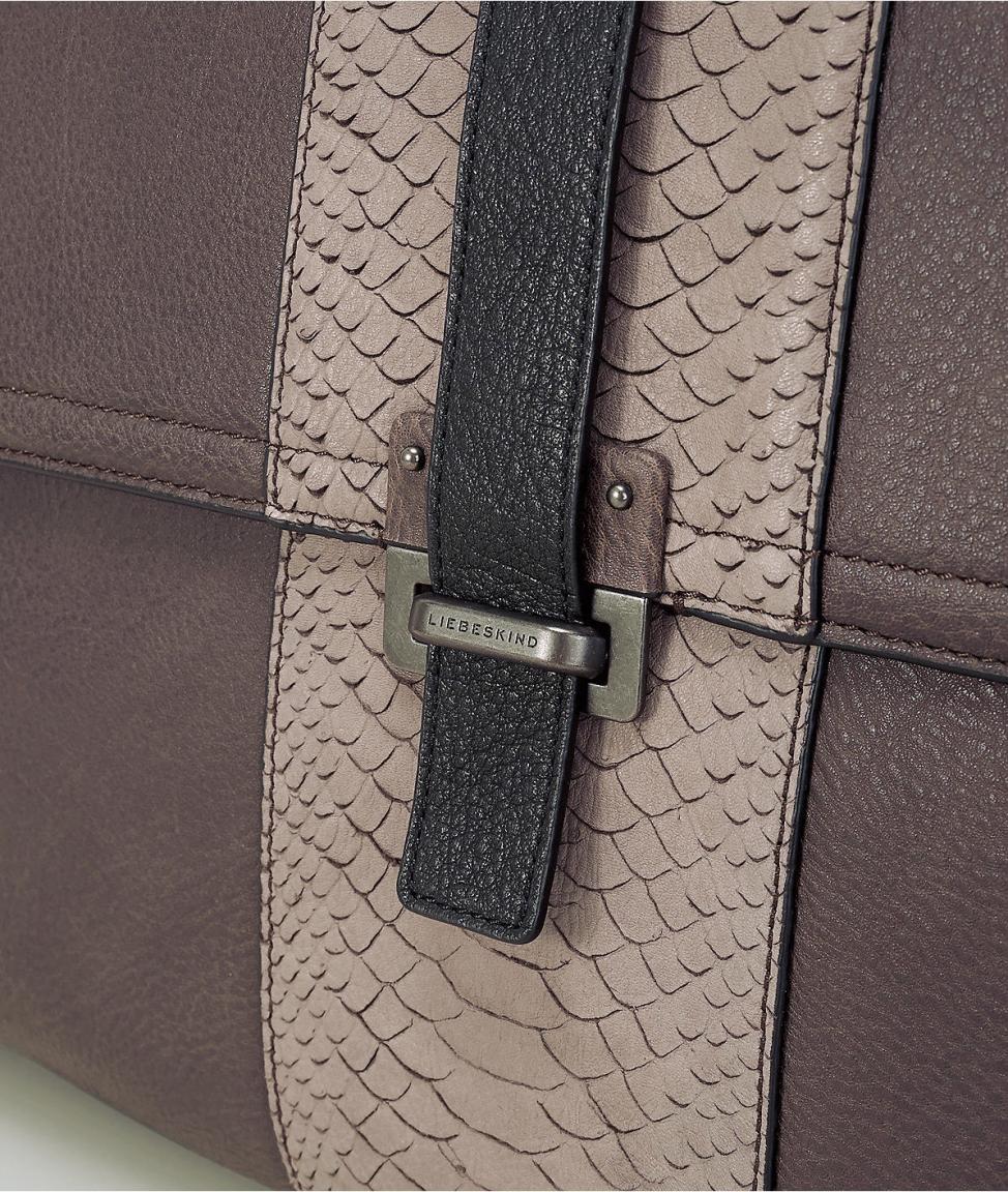 Liebeskind Henkeltasche Adara Handcut Python Eagle Brown Braun