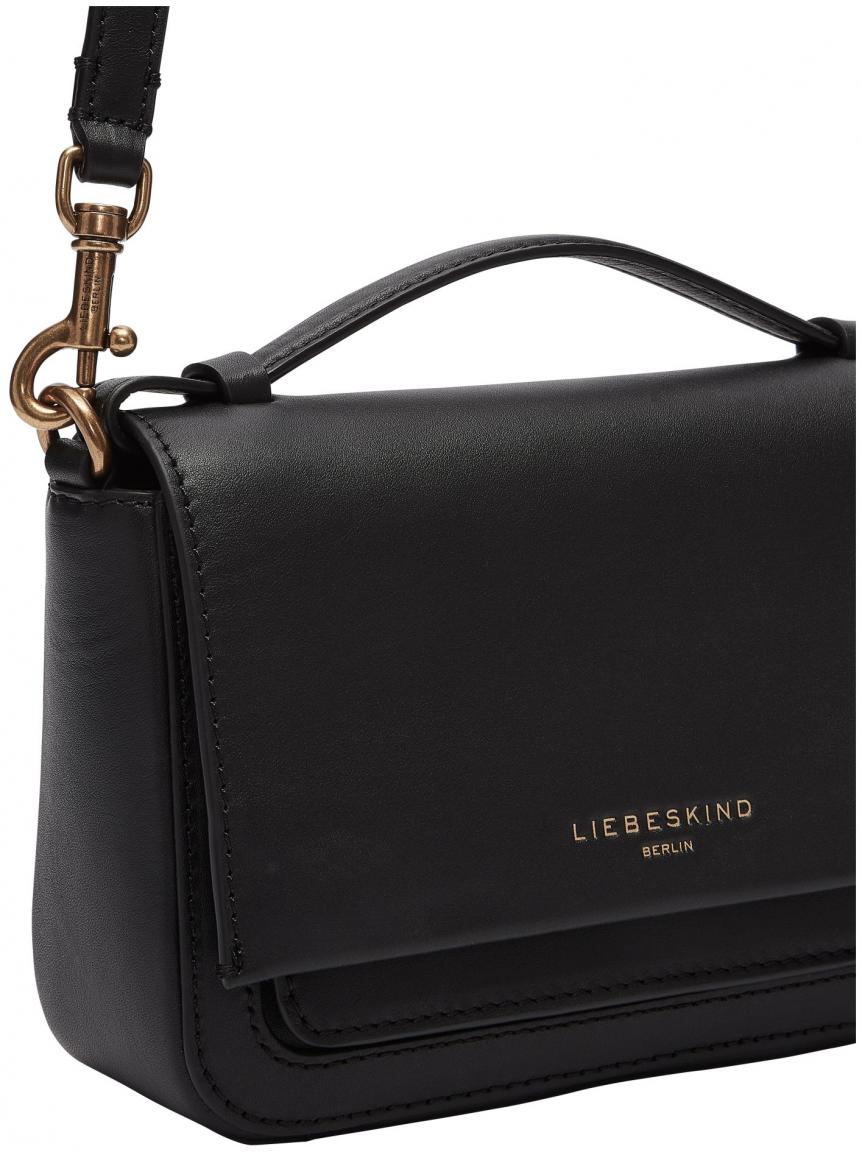 Liebeskind Lea Crossbody XS Überschlagtasche schwarz Leder