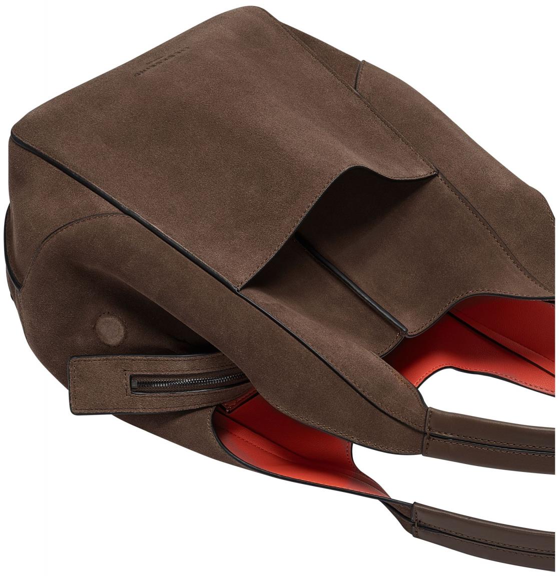 Liebeskind Lederbeutel braun Velours Choco Nips Lilly Tote M