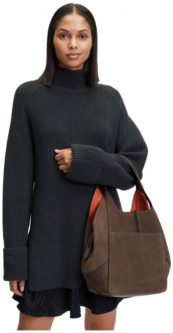 Liebeskind Lederbeutel braun Velours Choco Nips Lilly Tote M