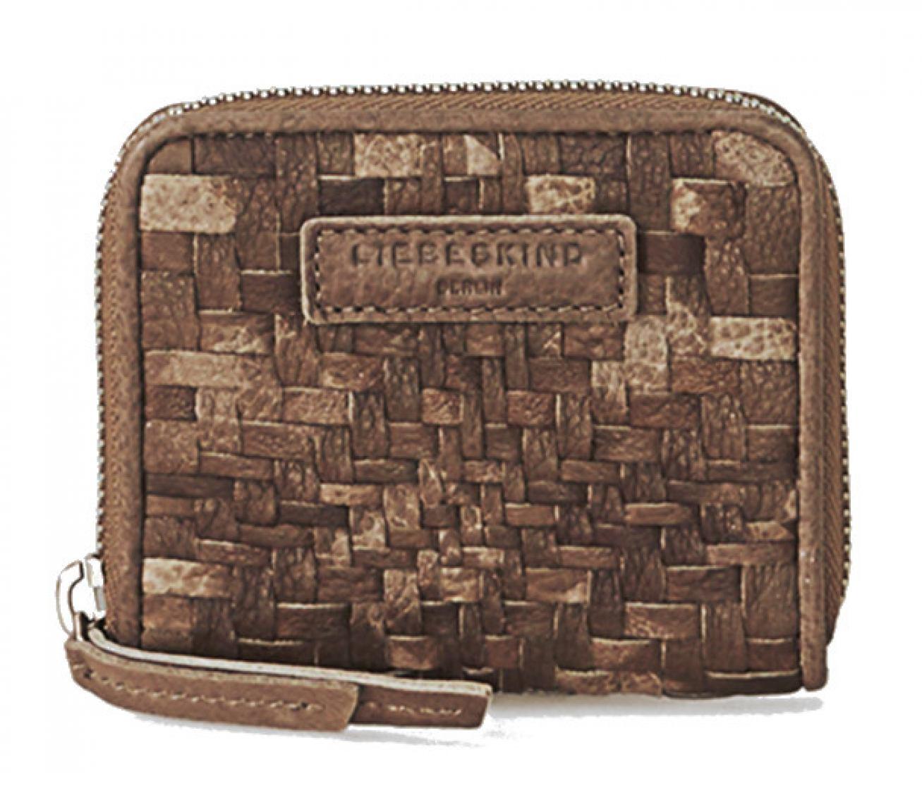 Liebeskind Lederbörse Etui DotS7 Weave Double Rhino Brown